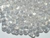25 grams of 3x7mm White Lined Crystal Lustre Farfalle Seed Beads